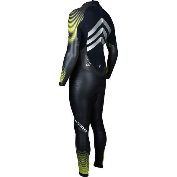 2025 Aquasphere Mens Exocet Ultra Open Water Swim Wetsuit WS0230173 - Black / Hot Lime